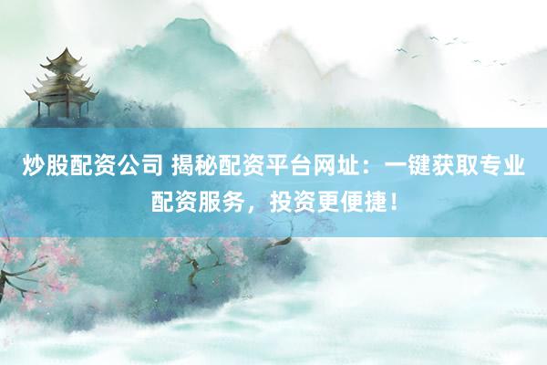 炒股配资公司 揭秘配资平台网址：一键获取专业配资服务，投资更便捷！