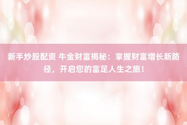 新手炒股配资 牛金财富揭秘：掌握财富增长新路径，开启您的富足人生之旅！