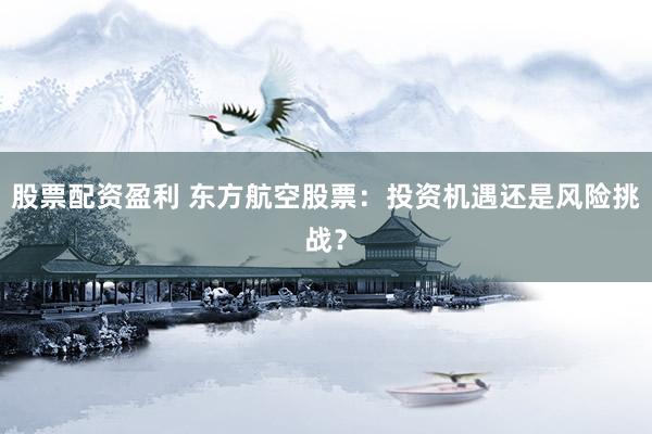 股票配资盈利 东方航空股票：投资机遇还是风险挑战？