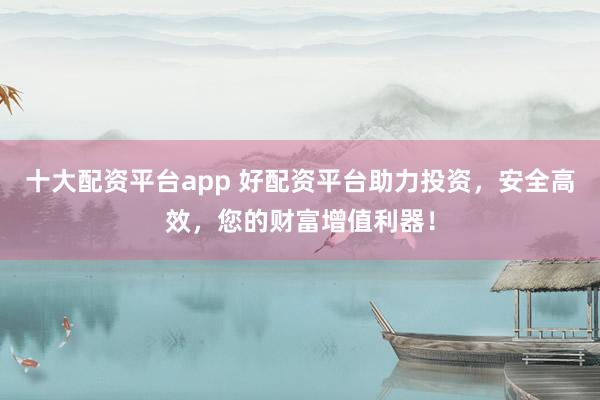 十大配资平台app 好配资平台助力投资，安全高效，您的财富增值利器！