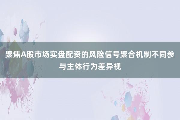 聚焦A股市场实盘配资的风险信号聚合机制不同参与主体行为差异视
