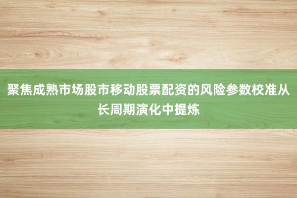 聚焦成熟市场股市移动股票配资的风险参数校准从长周期演化中提炼