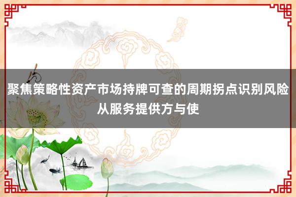 聚焦策略性资产市场持牌可查的周期拐点识别风险从服务提供方与使
