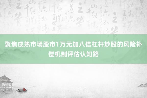聚焦成熟市场股市1万元加八倍杠杆炒股的风险补偿机制评估认知路
