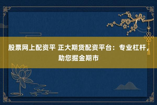 股票网上配资平 正大期货配资平台：专业杠杆，助您掘金期市
